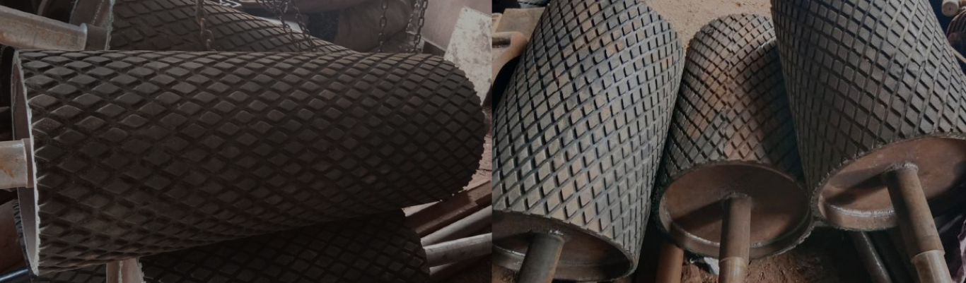 CONVEYOR RUBBER PULLEY